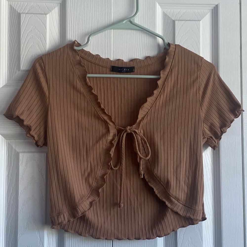 Cropped top cardigan